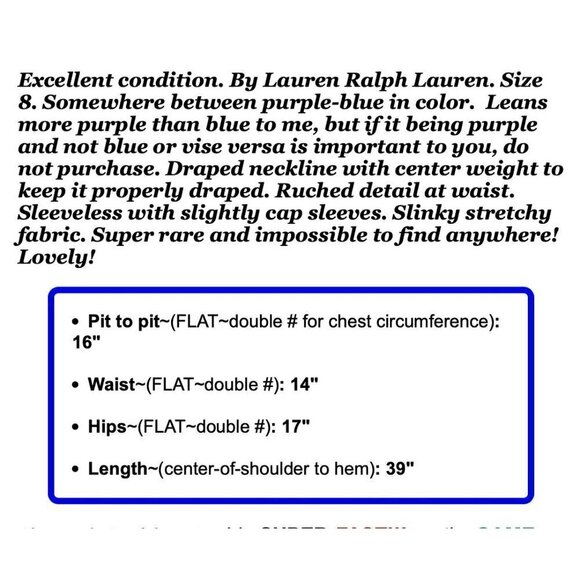 Ralph Lauren Sz 8 Purple Blue Watercolor Floral Print Slinky m Pencil Dress - Picture 2 of 5